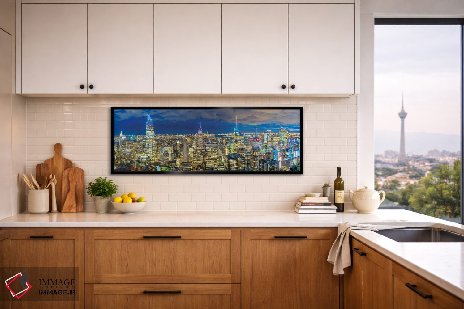 تابلو دکوراتیو شب های افق گاتهام اثر سوزانه کرمر - D6B