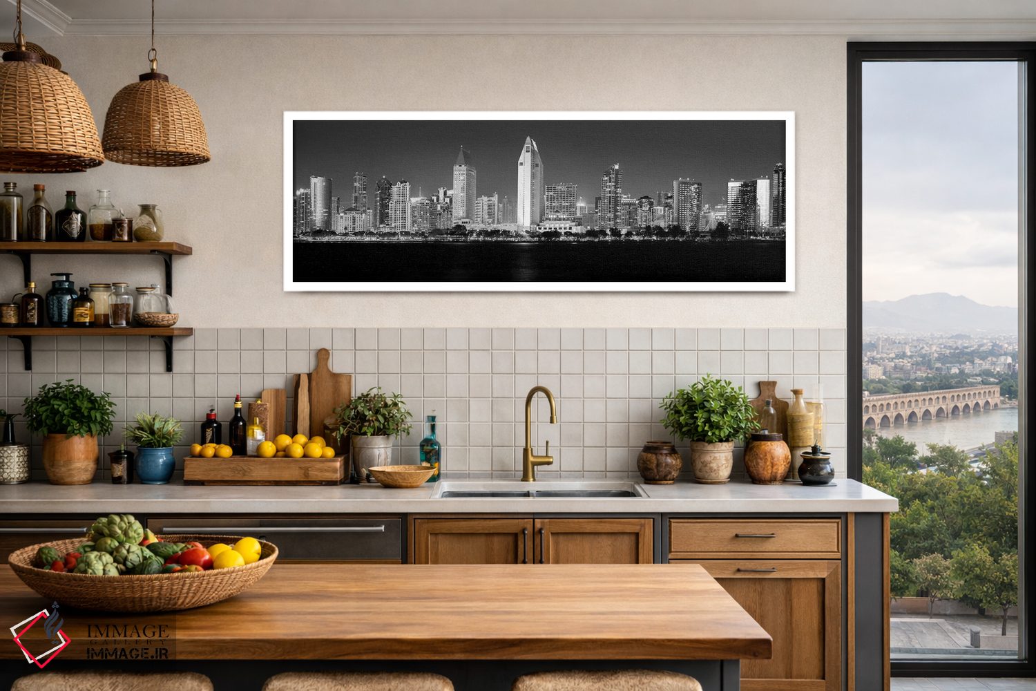 تابلو دکوراتیو چشم انداز سن دیه گو اثر سوزانه کرمر - D3W