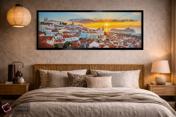 تابلو دکوراتیو درخشش طلوع در محله آلفاما لیسبون اثر سوزانه کرمر - D4B