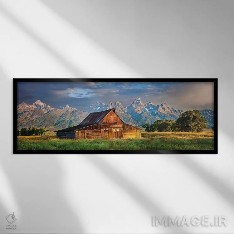 تابلو دکوراتیو Grand Teton National Park, Wyoming,پانوراما گرند تیتون، پار… اثر سوزانه کرمر - نمای قابدار مشکی