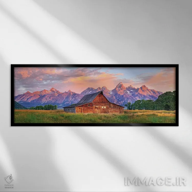 تابلو دکوراتیو Grand Teton National Park, Wyoming,درخشش صبحگاهی گرند تیتون… اثر سوزانه کرمر - نمای قابدار مشکی