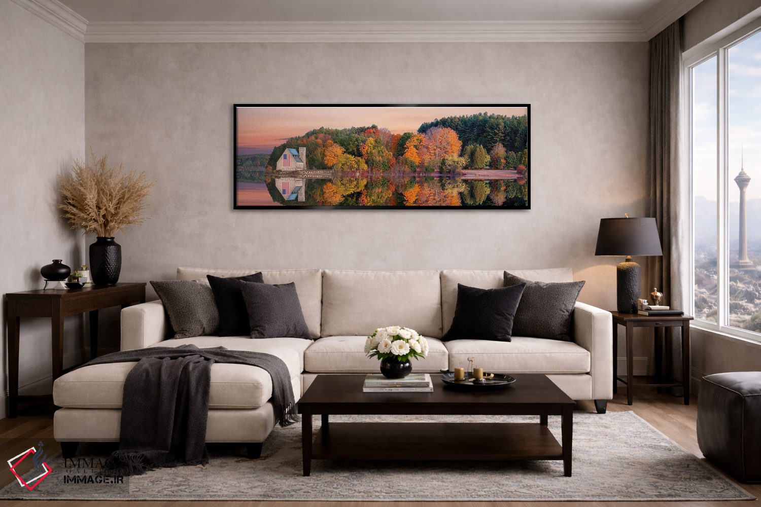 تابلو دکوراتیو کلیسای سنگی قدیمی ماساچوست اثر سوزانه کرمر - D5B