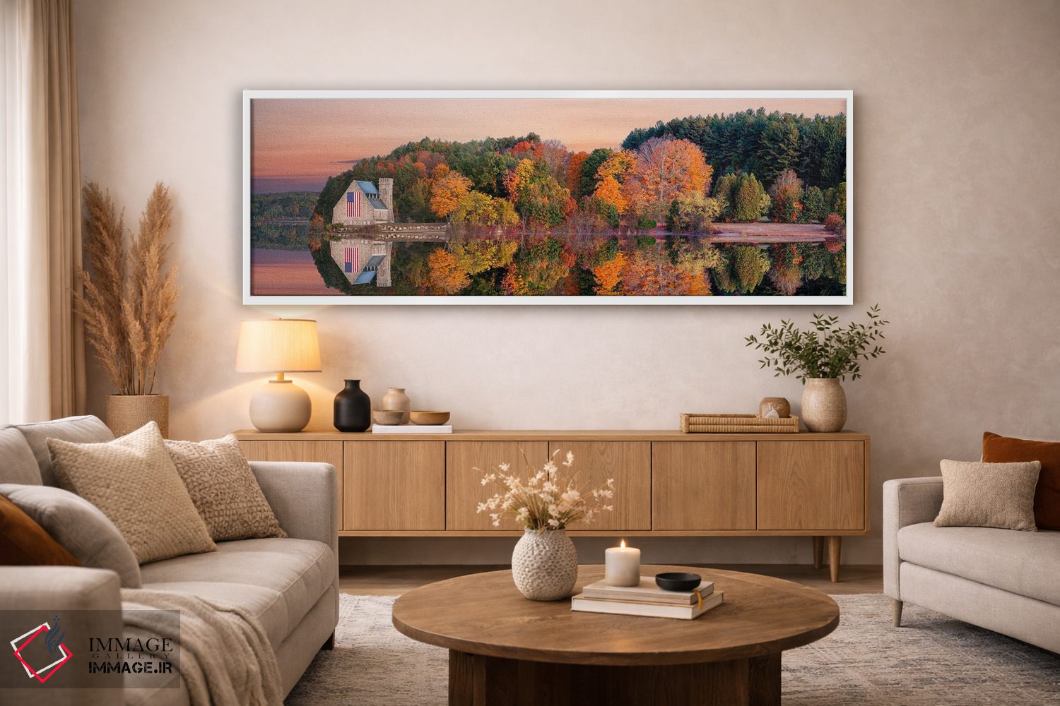 تابلو دکوراتیو کلیسای سنگی قدیمی ماساچوست اثر سوزانه کرمر - D4W