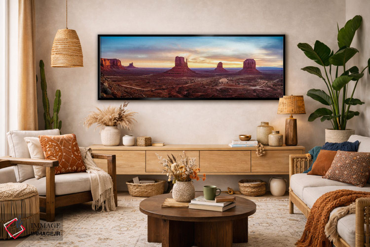 تابلو دکوراتیو طلوع آفتاب در دره مانیومنت، پارک قبیله ناواهو اثر سوزانه کرمر - D2B