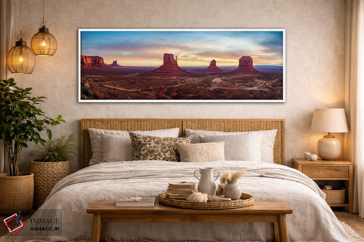 تابلو دکوراتیو طلوع آفتاب در دره مانیومنت، پارک قبیله ناواهو اثر سوزانه کرمر - D4W