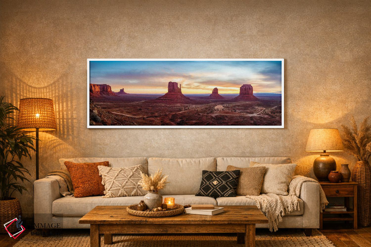 تابلو دکوراتیو طلوع آفتاب در دره مانیومنت، پارک قبیله ناواهو اثر سوزانه کرمر - D5W