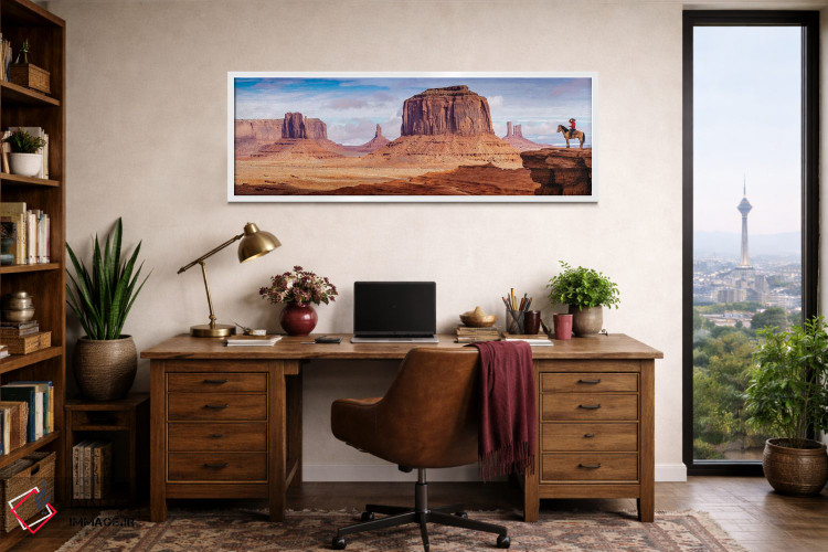 تابلو دکوراتیو نقطه تام فورد، مرد ناواهو بر اسب اثر سوزانه کرمر - D1W