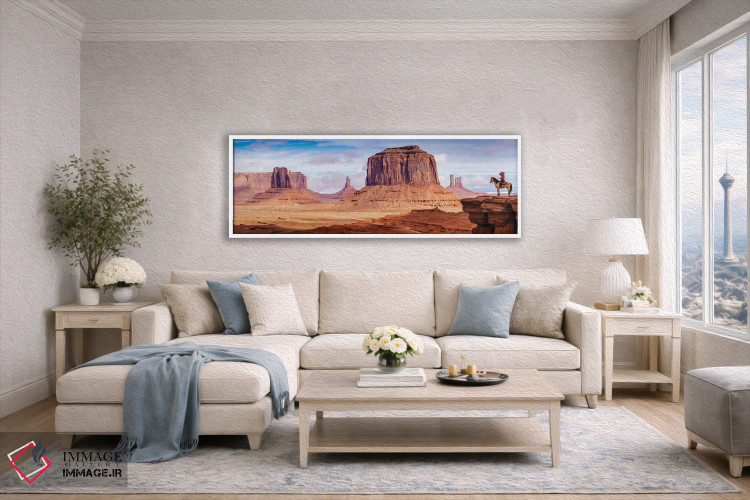 تابلو دکوراتیو نقطه تام فورد، مرد ناواهو بر اسب اثر سوزانه کرمر - D4W