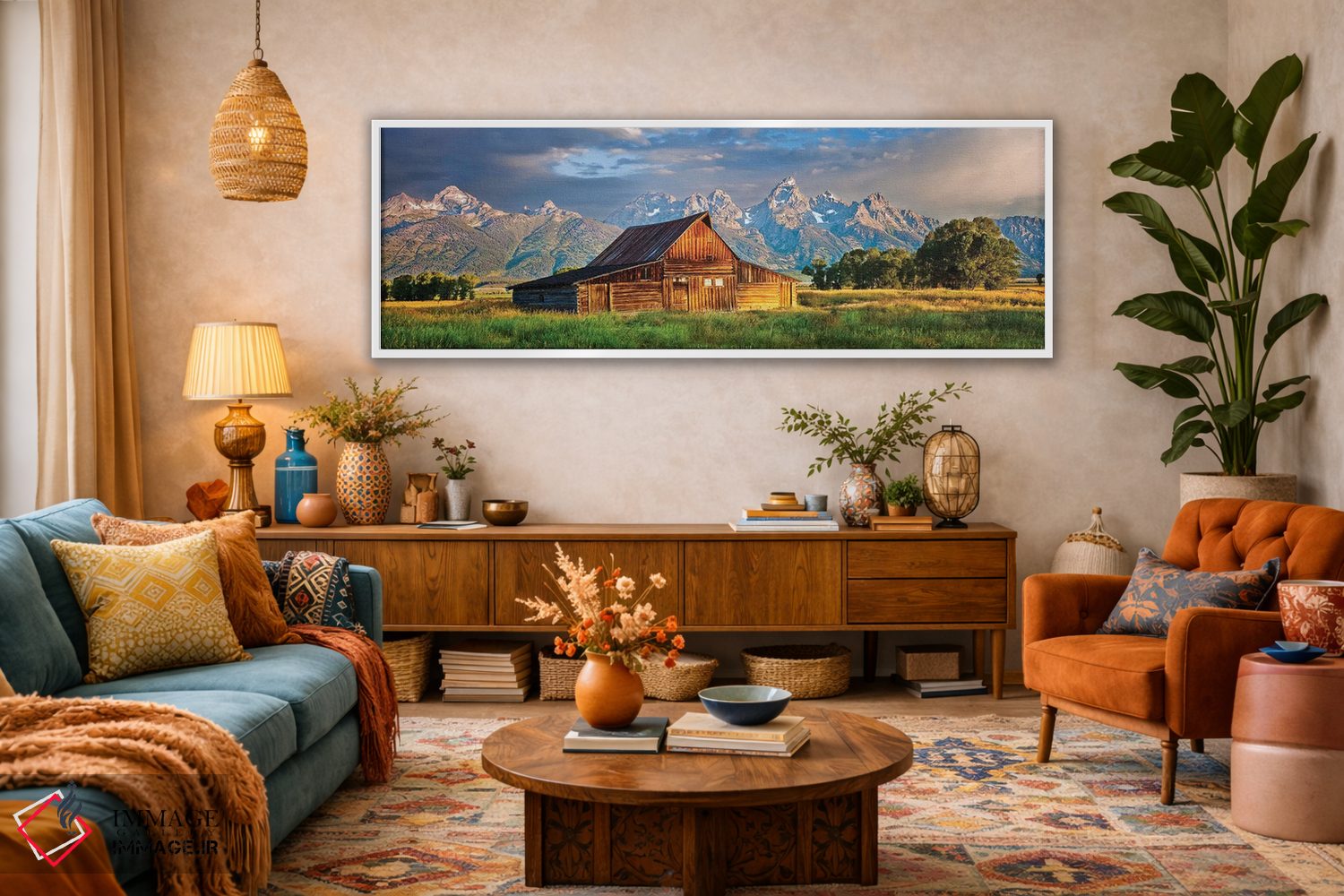 تابلو دکوراتیو Grand Teton National Park, Wyoming,پانوراما گرند تیتون، پار… اثر سوزانه کرمر - D1W