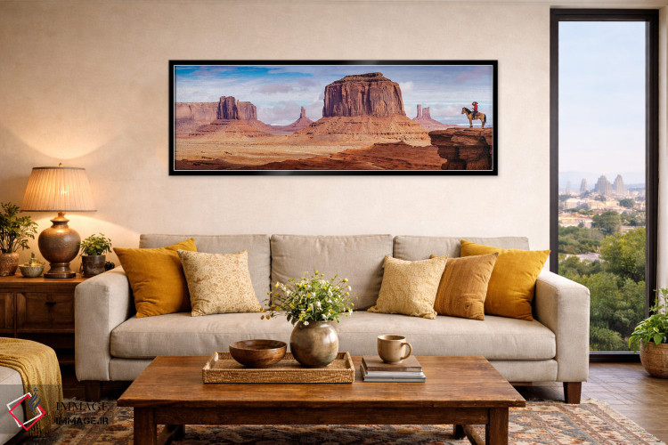 تابلو دکوراتیو نقطه تام فورد، مرد ناواهو بر اسب اثر سوزانه کرمر - D6B