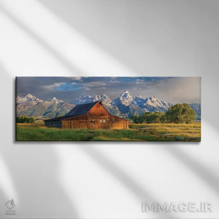 تابلو دکوراتیو Wyoming,انبار تاریخی گرند تتون، وایومینگ اثر سوزانه کرمر - نمای روبهرو روی دیوار