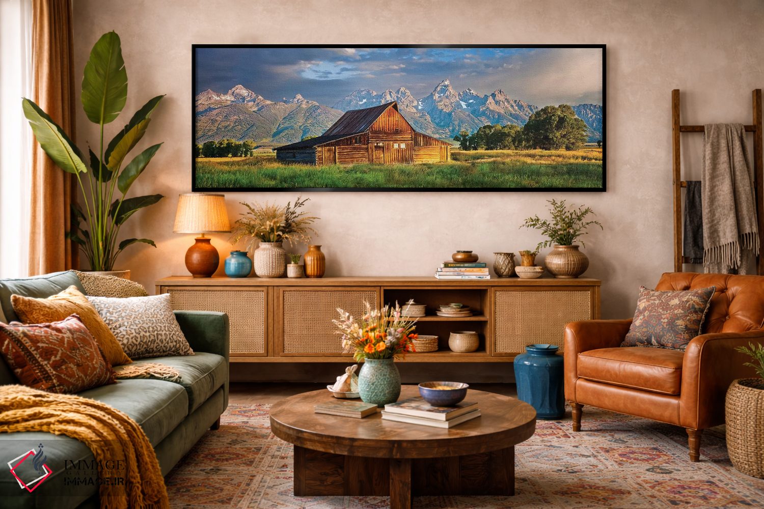 تابلو دکوراتیو Grand Teton National Park, Wyoming,پانوراما گرند تیتون، پار… اثر سوزانه کرمر - D3B