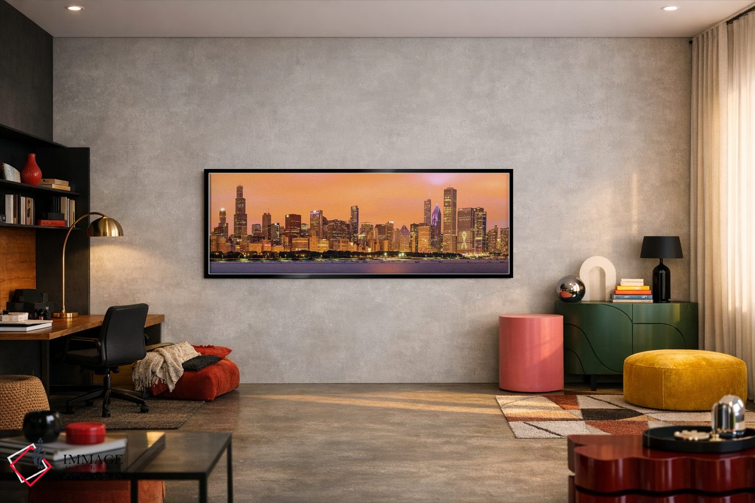 تابلو دکوراتیو برج ویلیس در رصدخانه آدلر I اثر سوزانه کرمر - D6B