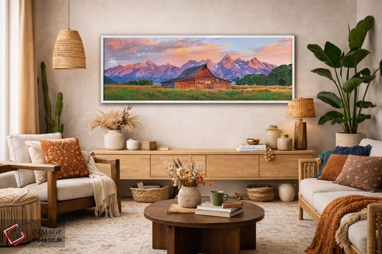 تابلو دکوراتیو Grand Teton National Park, Wyoming,درخشش صبحگاهی گرند تیتون… اثر سوزانه کرمر - D3W