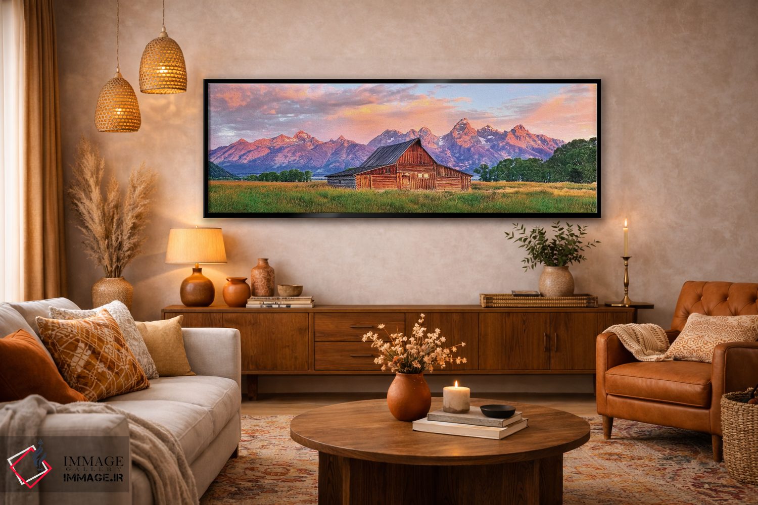 تابلو دکوراتیو Grand Teton National Park, Wyoming,درخشش صبحگاهی گرند تیتون… اثر سوزانه کرمر - D5B