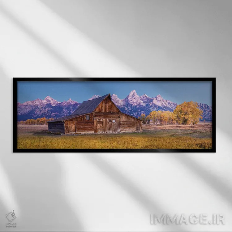 تابلو دکوراتیو نمای پانورامیک پارک ملی گرند تتون، وایومینگ اثر سوزانه کرمر - نمای قابدار مشکی