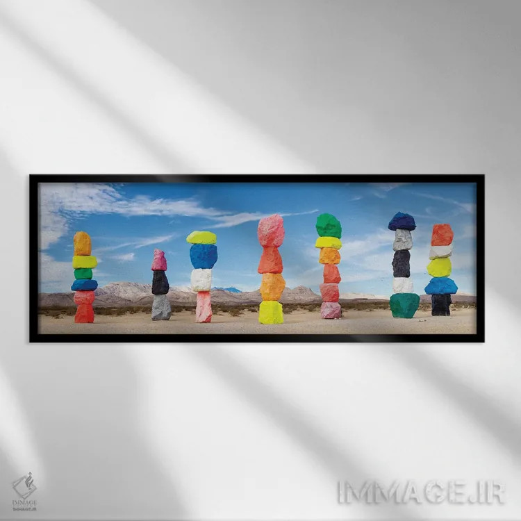 تابلو دکوراتیو Nevada,هنر در بیابان، نوادا اثر سوزانه کرمر - نمای قابدار مشکی