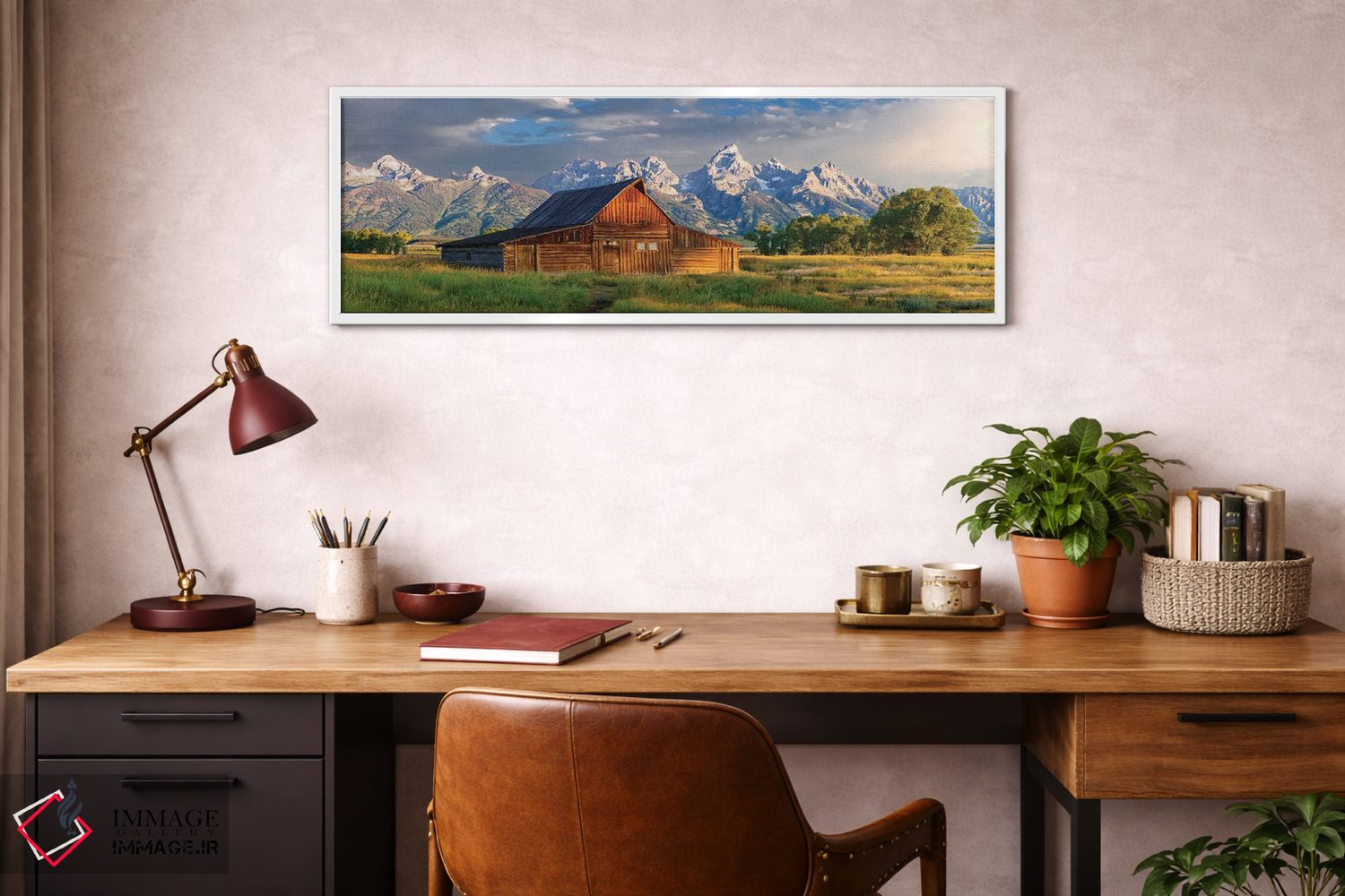 تابلو دکوراتیو Wyoming,انبار تاریخی گرند تتون، وایومینگ اثر سوزانه کرمر - D3W
