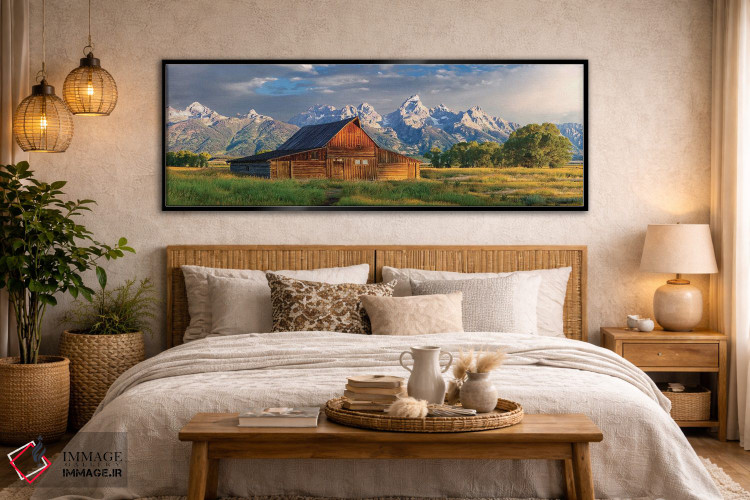 تابلو دکوراتیو Wyoming,انبار تاریخی گرند تتون، وایومینگ اثر سوزانه کرمر - D5B