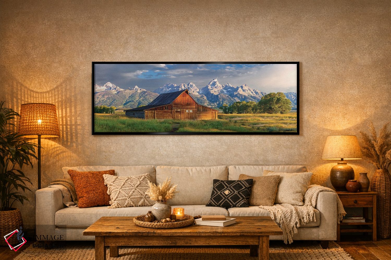 تابلو دکوراتیو Wyoming,انبار تاریخی گرند تتون، وایومینگ اثر سوزانه کرمر - D6B