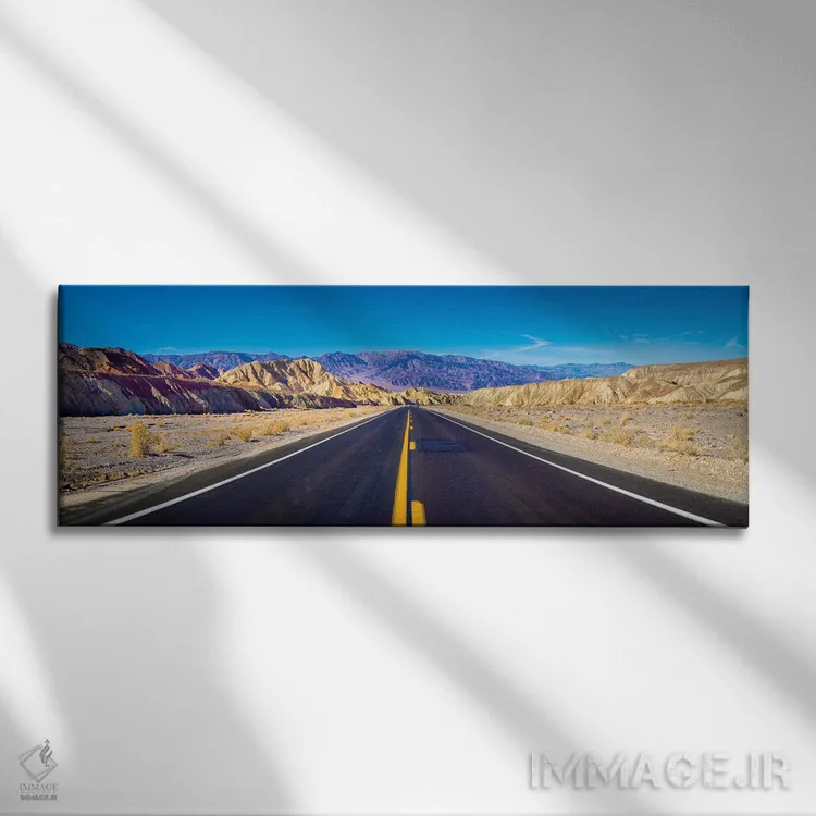 تابلو دکوراتیو Death Valley,جاده پانوراما، دره مرگ اثر سوزانه کرمر - نمای روبهرو روی دیوار