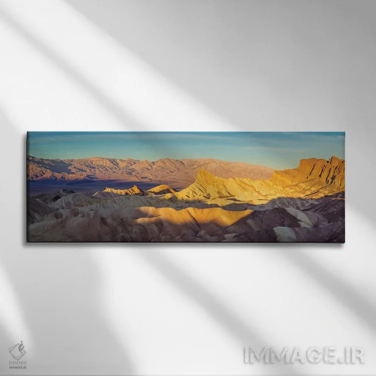 تابلو دکوراتیو Death Valley,طلوع پانورامای زابریسکی پوینت، دره مرگ اثر سوزانه کرمر - نمای روبهرو روی دیوار