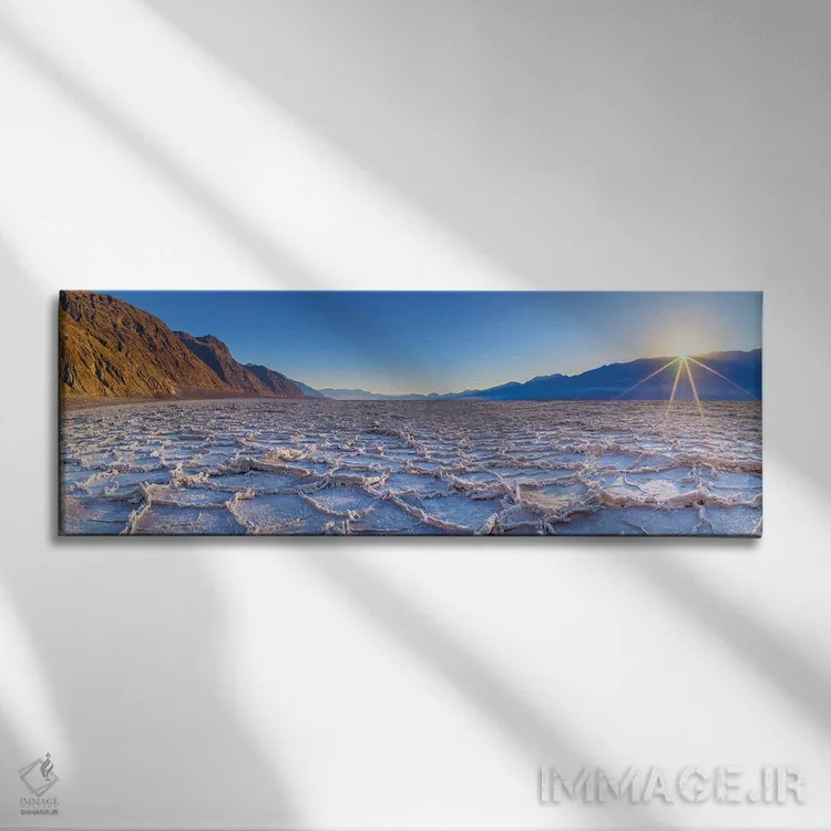 تابلو دکوراتیو غروب حوضه بدواتر، دره مرگ اثر سوزانه کرمر - نمای روبهرو روی دیوار