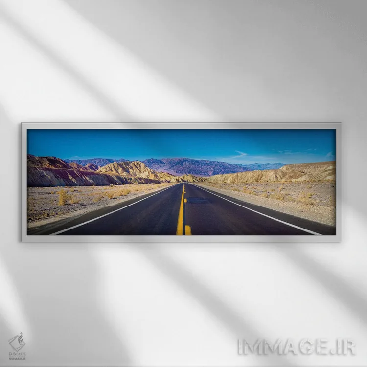 تابلو دکوراتیو Death Valley,جاده پانوراما، دره مرگ اثر سوزانه کرمر - نمای قابدار سفید