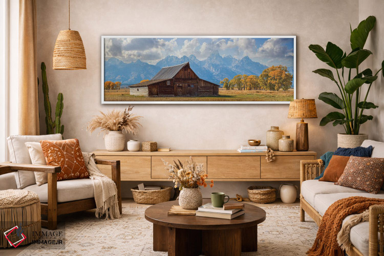 تابلو دکوراتیو انبار گرند تتون در پاییز اثر سوزانه کرمر - D2W