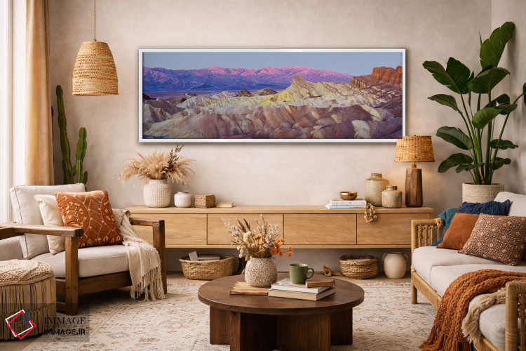 تابلو دکوراتیو Death Valley,منظره پانورامای زابریسکی پوینت در طلوع آفتاب… اثر سوزانه کرمر - D2W