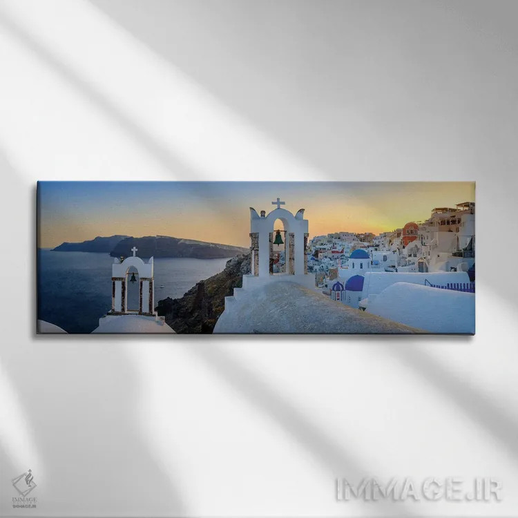 تابلو دکوراتیو Oia Santorini, Greece,درخشش، اویا سانتورینی، یونان اثر سوزانه کرمر - نمای روبهرو روی دیوار