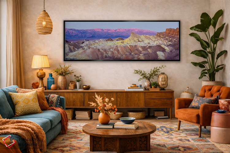 تابلو دکوراتیو Death Valley,منظره پانورامای زابریسکی پوینت در طلوع آفتاب… اثر سوزانه کرمر - D3B