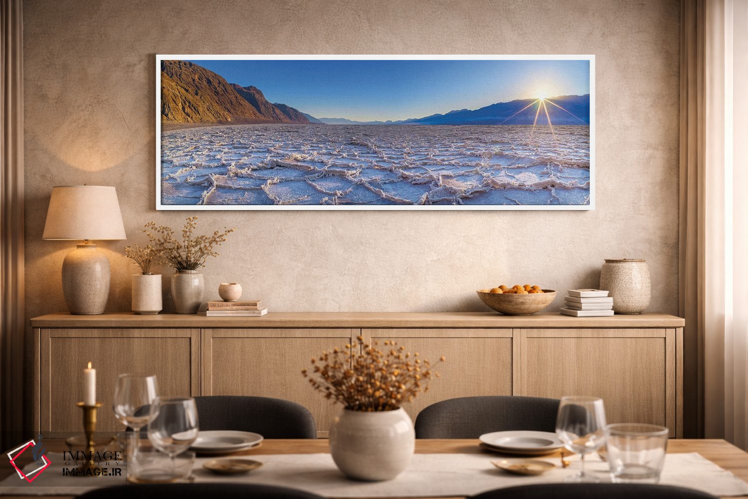 تابلو دکوراتیو غروب حوضه بدواتر، دره مرگ اثر سوزانه کرمر - D2W