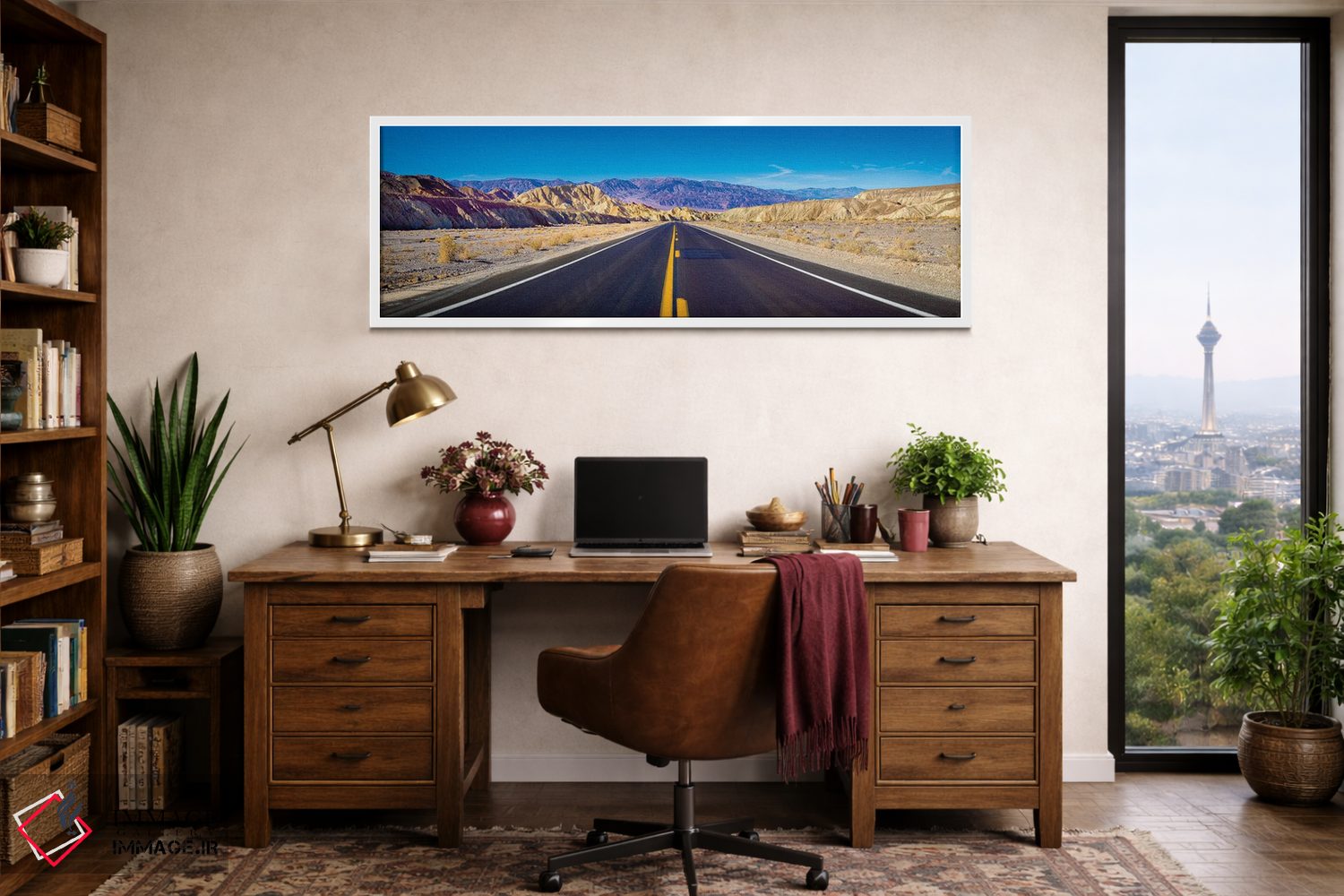 تابلو دکوراتیو Death Valley,جاده پانوراما، دره مرگ اثر سوزانه کرمر - D1W