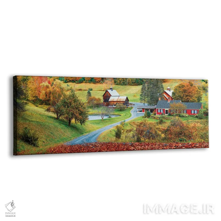 تابلو دکوراتیو Fall In Vermont New England,نمای چشم انداز پانوراما از پایی… اثر سوزانه کرمر - نمای پرسپکتیو محصول