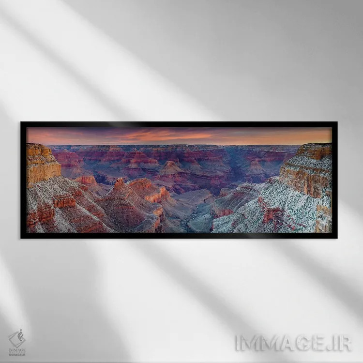 تابلو دکوراتیو لبه جنوبی گرند کنیون اثر سوزانه کرمر - نمای قابدار مشکی