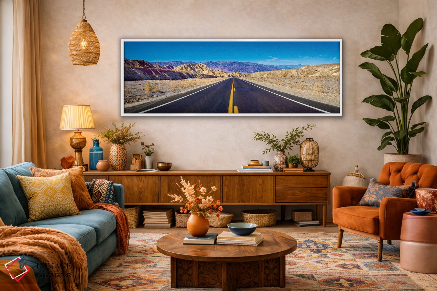تابلو دکوراتیو Death Valley,جاده پانوراما، دره مرگ اثر سوزانه کرمر - D2W