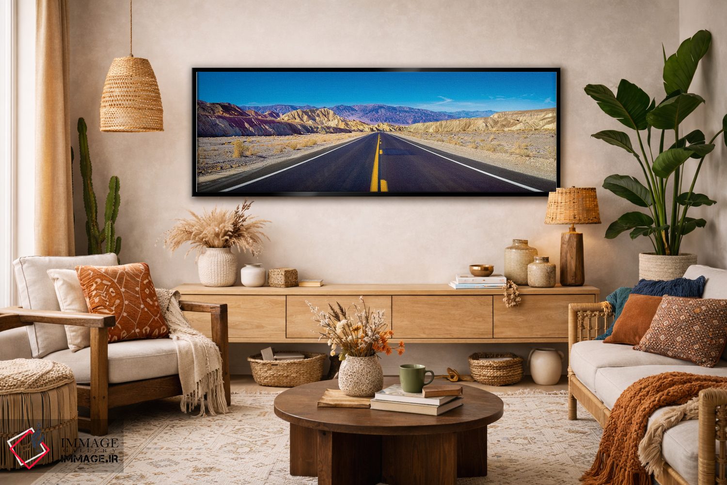 تابلو دکوراتیو Death Valley,جاده پانوراما، دره مرگ اثر سوزانه کرمر - D3B