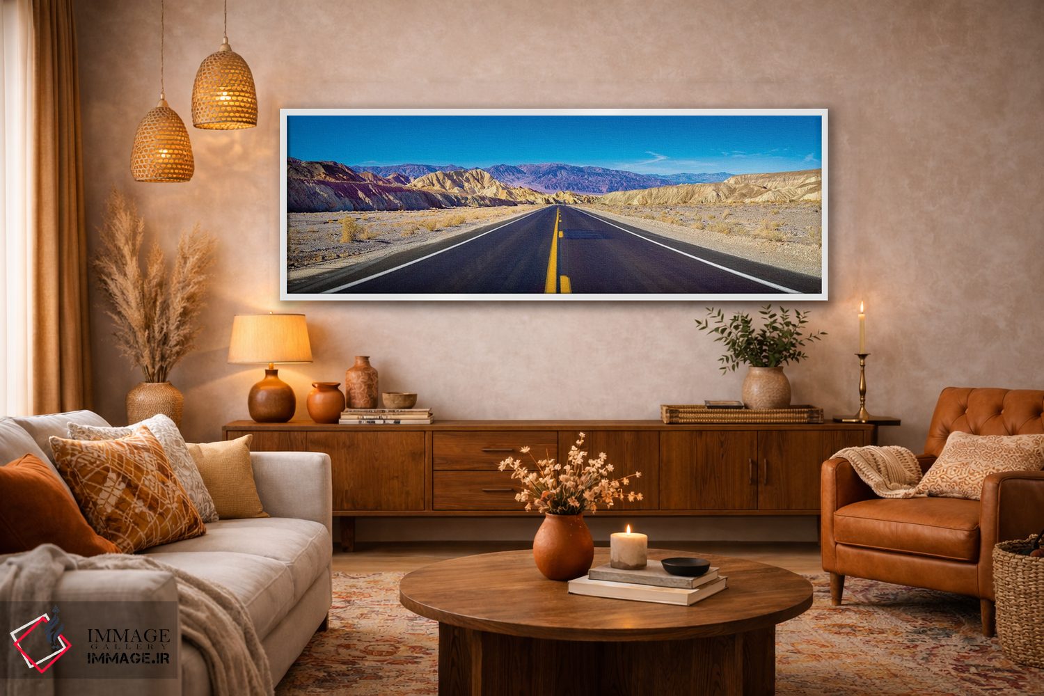 تابلو دکوراتیو Death Valley,جاده پانوراما، دره مرگ اثر سوزانه کرمر - D4W