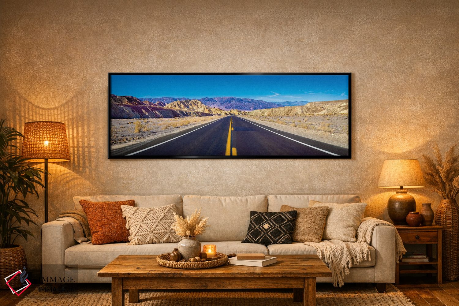 تابلو دکوراتیو Death Valley,جاده پانوراما، دره مرگ اثر سوزانه کرمر - D6B