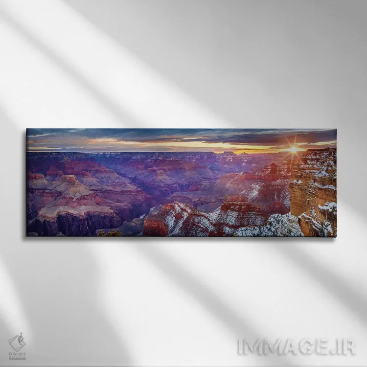 تابلو دکوراتیو طلوع آفتاب در هوپی پوینت شماره دو اثر سوزانه کرمر - نمای روبهرو روی دیوار