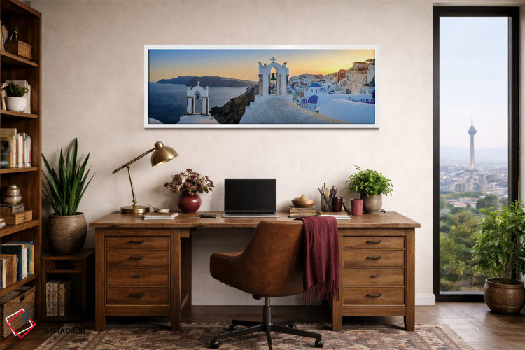 تابلو دکوراتیو Oia Santorini, Greece,درخشش، اویا سانتورینی، یونان اثر سوزانه کرمر - D1W