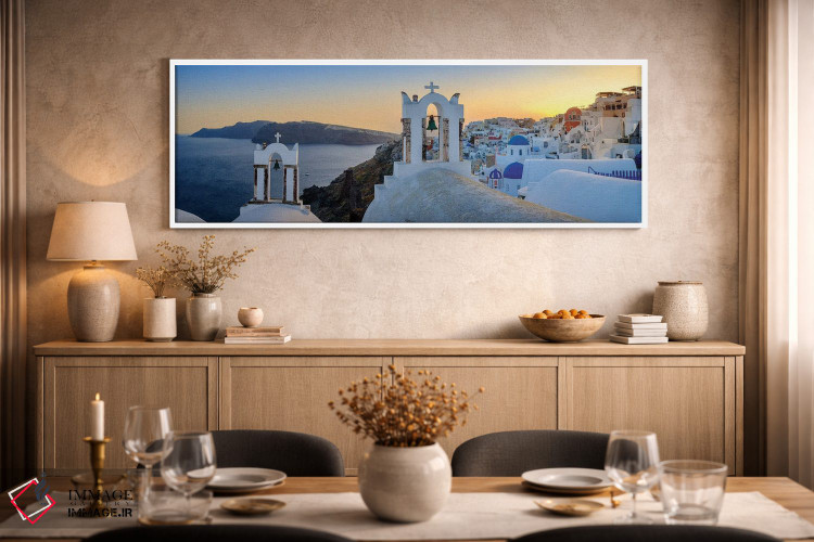 تابلو دکوراتیو Oia Santorini, Greece,درخشش، اویا سانتورینی، یونان اثر سوزانه کرمر - D2W