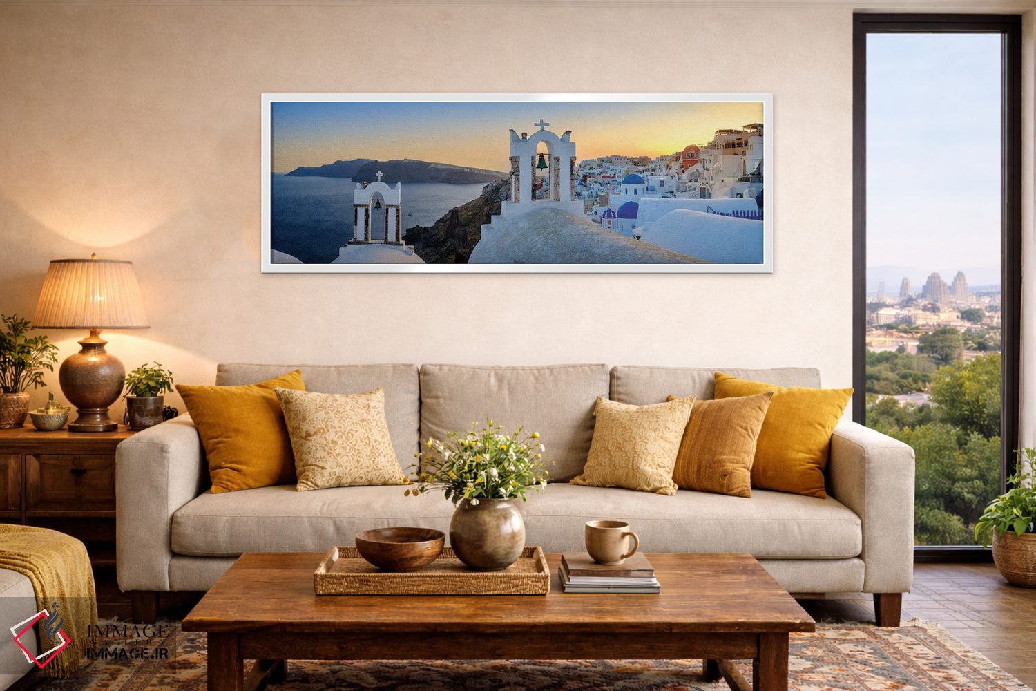 تابلو دکوراتیو Oia Santorini, Greece,درخشش، اویا سانتورینی، یونان اثر سوزانه کرمر - D4W