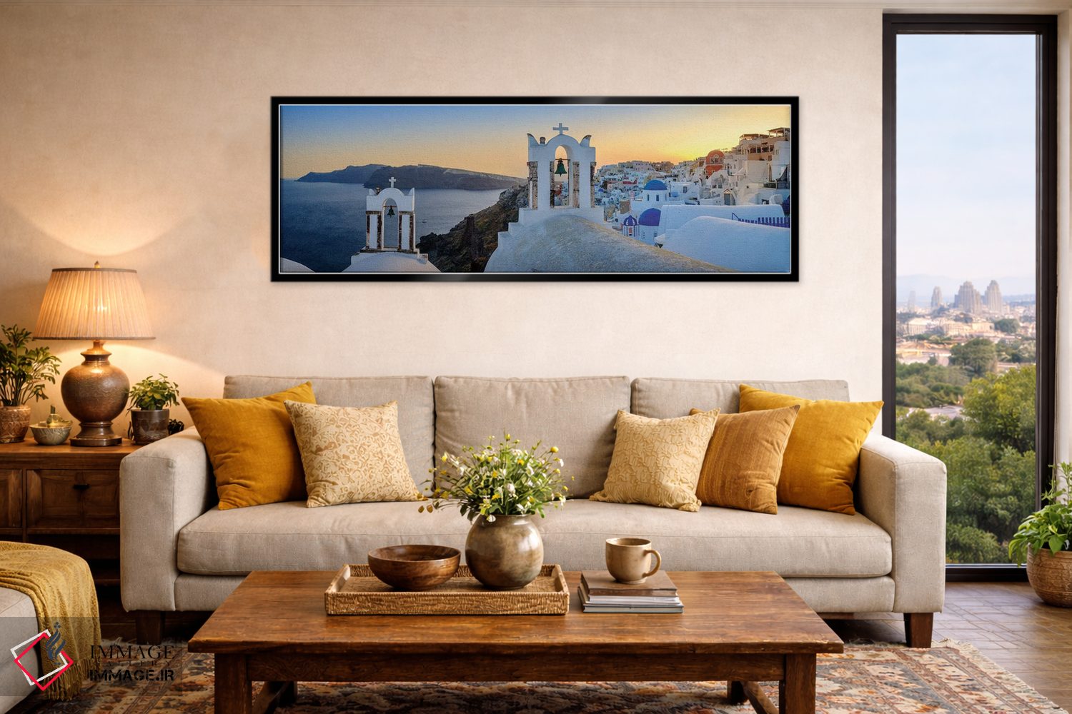 تابلو دکوراتیو Oia Santorini, Greece,درخشش، اویا سانتورینی، یونان اثر سوزانه کرمر - D6B