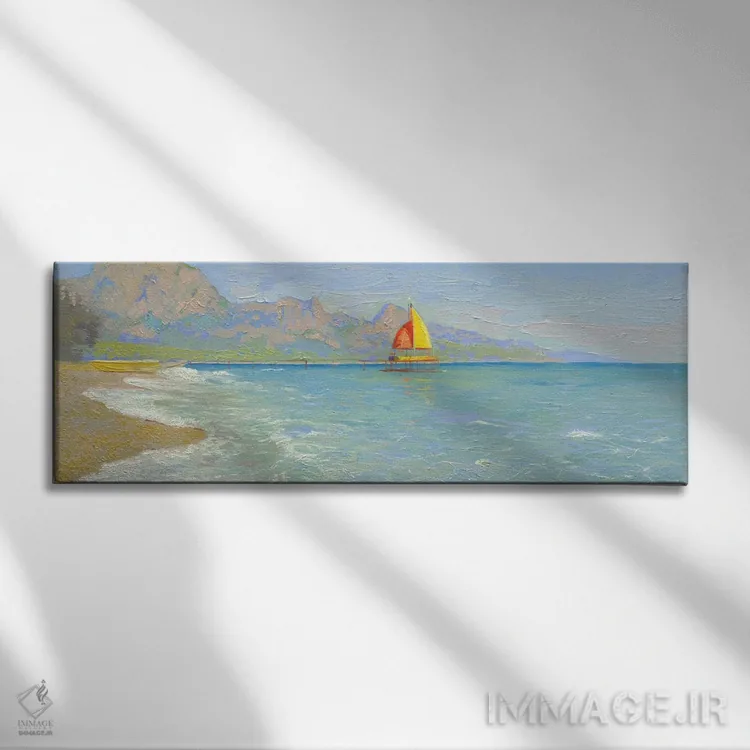 تابلو دکوراتیو کمر دریای مدیترانه اثر سایمون کوژین - نمای روبهرو روی دیوار