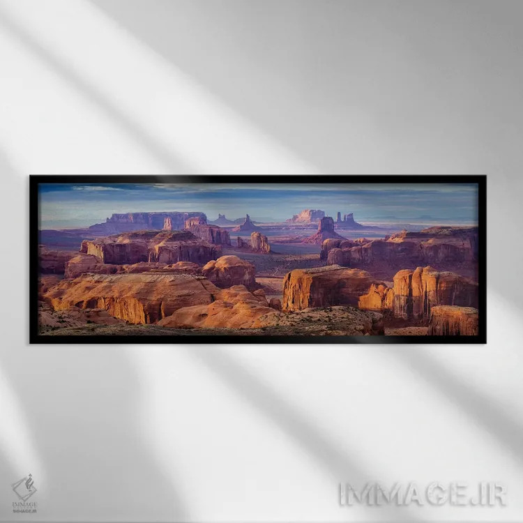 تابلو دکوراتیو هانتس مسا، پارک قبیله ای ناواهو شماره پنج اثر سوزانه کرمر - نمای قابدار مشکی