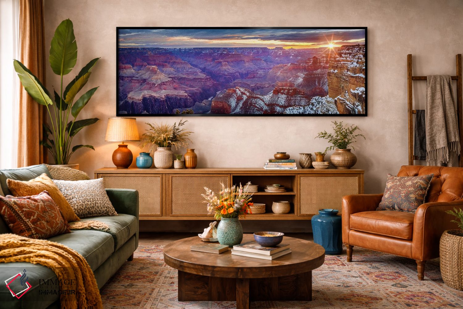 تابلو دکوراتیو طلوع آفتاب در هوپی پوینت شماره دو اثر سوزانه کرمر - D2B