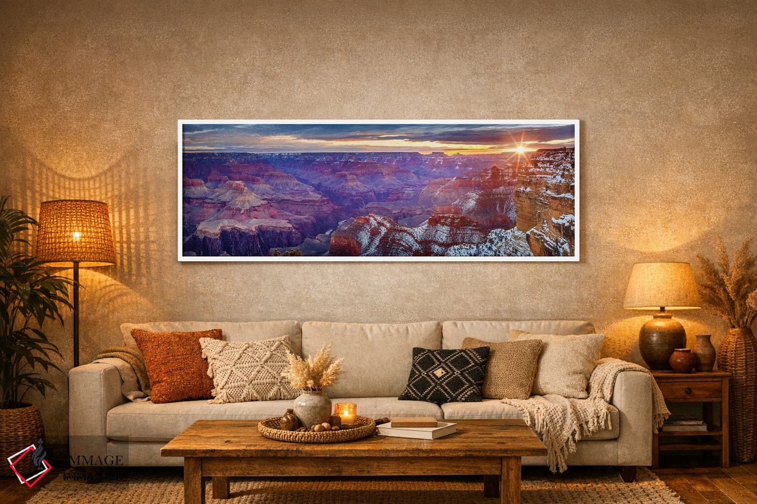 تابلو دکوراتیو طلوع آفتاب در هوپی پوینت شماره دو اثر سوزانه کرمر - D5W