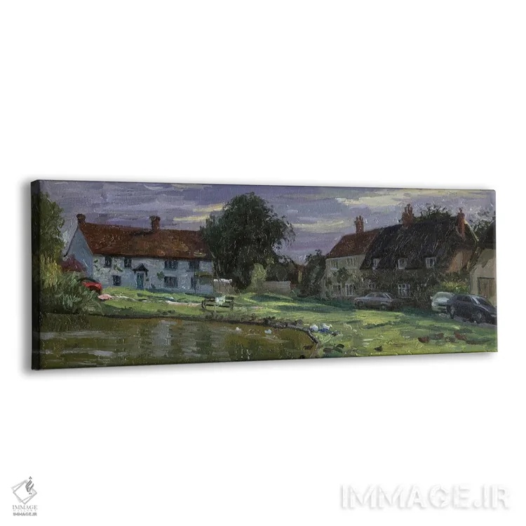 تابلو دکوراتیو برکه روستای هدنهام باکینگهام شایر اثر سایمون کوژین - نمای پرسپکتیو محصول